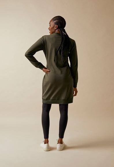 robe femme enceinte et allaitement couleur vert vue de dos marque boob design