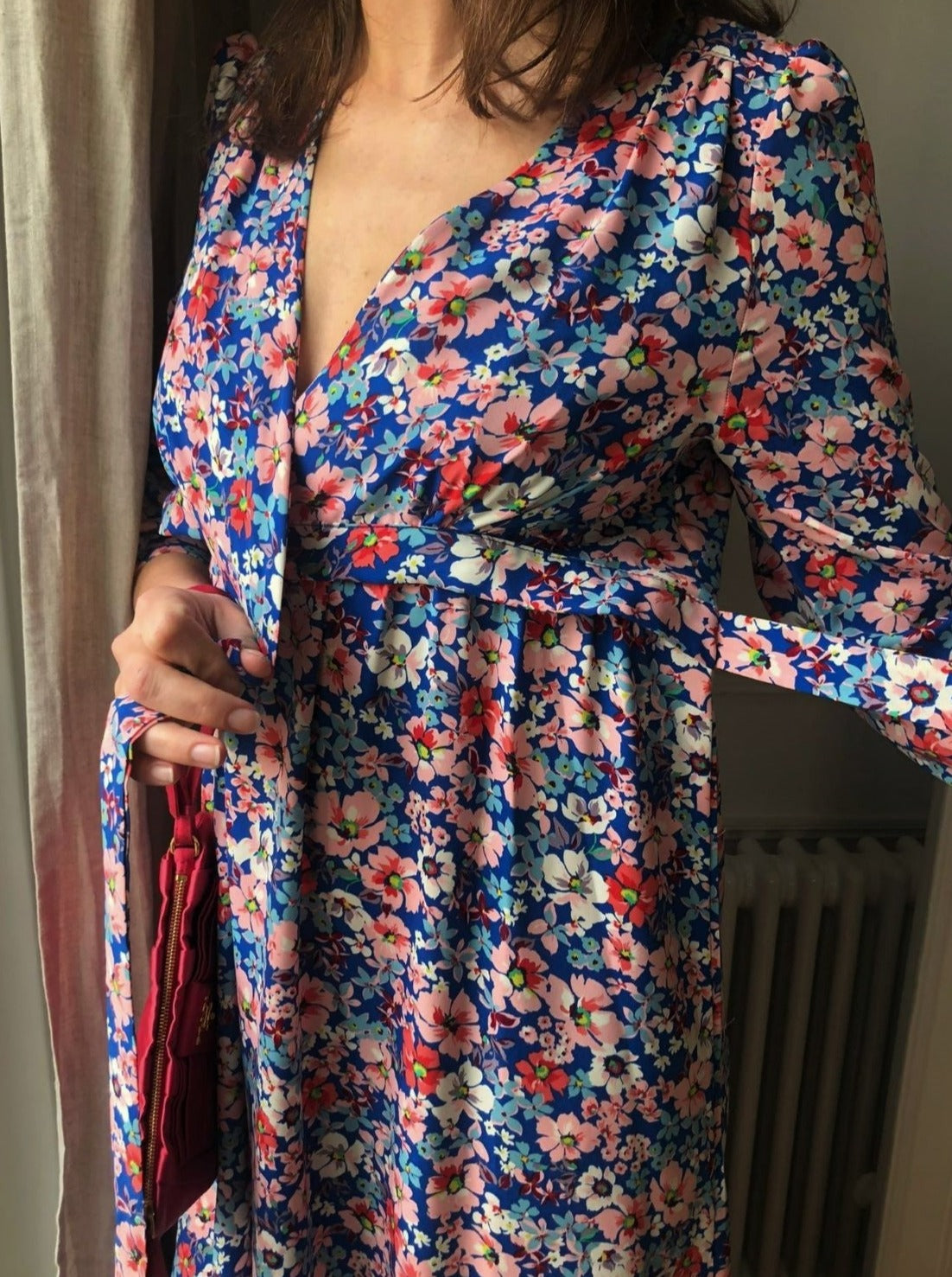 robe femme enceinte et allaitement couleur fleuri avec fermeture cache cœur marque neuvième ciel