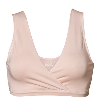 vêtement soutien-gorge brassière allaitement et grossesse couleur rose poudrée vue de face marque boob design
