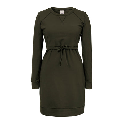 vêtement robe femme enceinte et allaitement couleur vert vue de face marque boob design