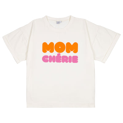 Face T-shirt d'allaitement Mom Chérie en coton bio certifié GOTS.