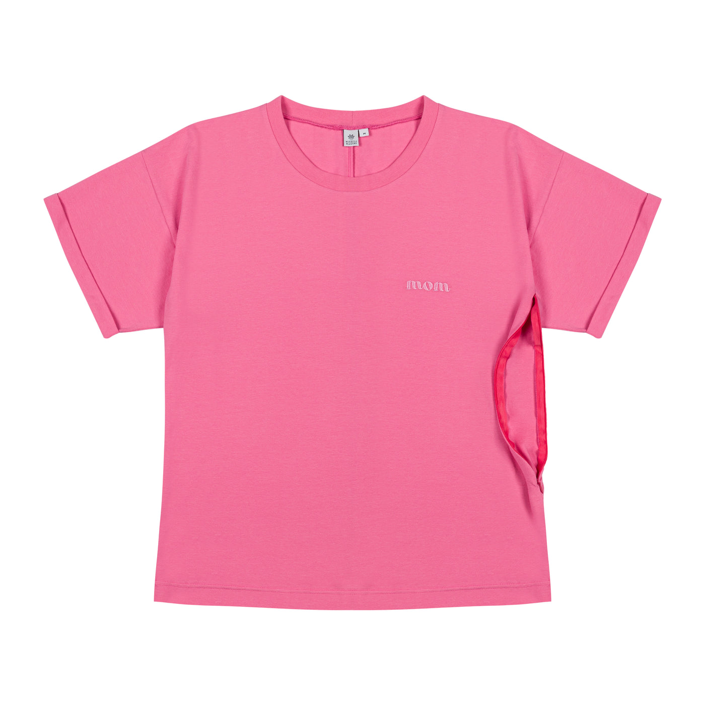 zip allaitement t-shirt mom pink naternity
